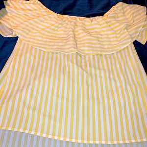 Pink Blush off the shoulder maternity shirt